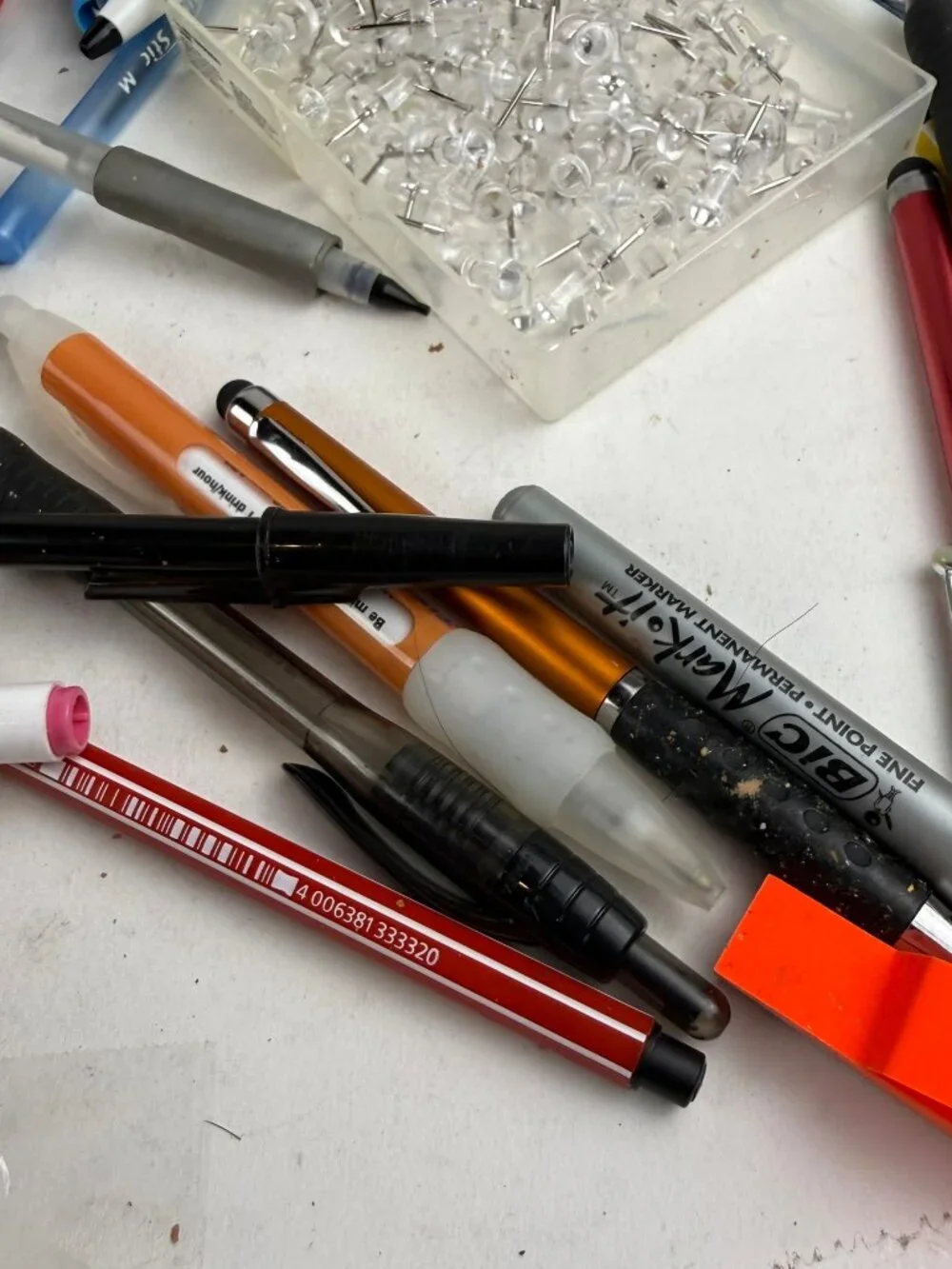 Huge Office & School Stationery Lot: Crayola Window Markers, Pens, Rulers & Pins